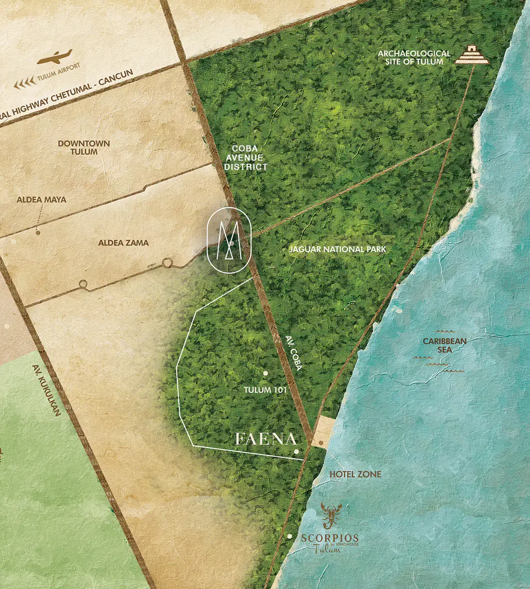 Mapa Tulum